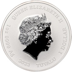 1 доллар 2022 года Тувалу «Боги Олимпа — Гера» — Фото №2