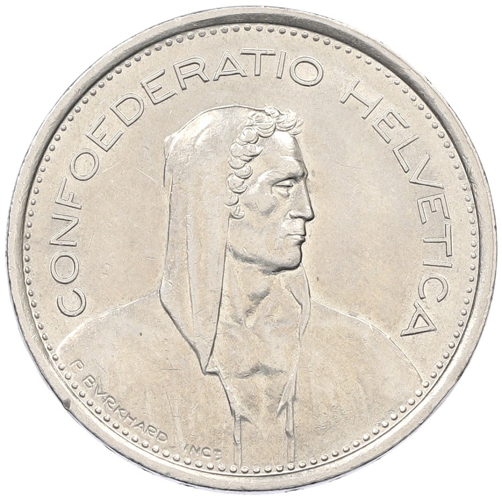 5 франков 1970 года Швейцария — Фото №2