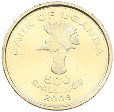 500 шиллингов 2008 года Уганда — Фото №1