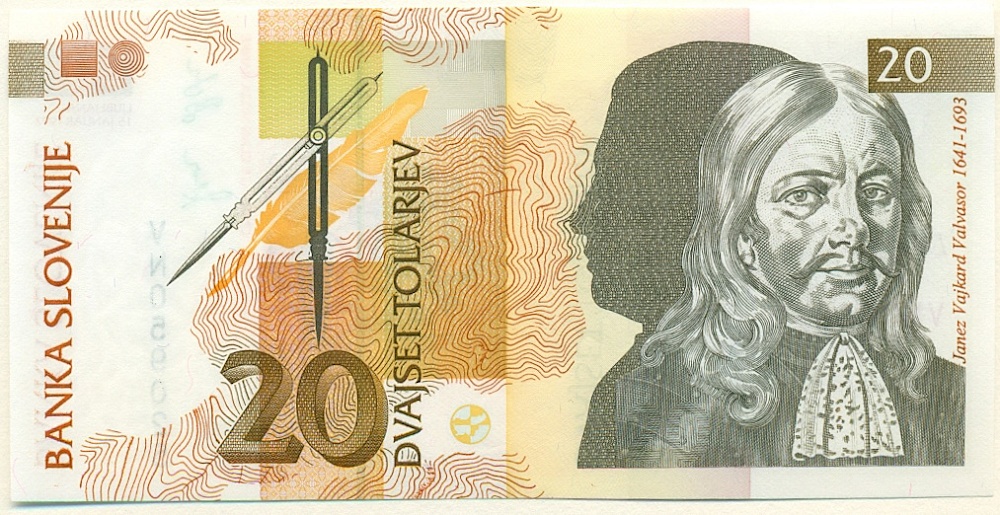 20 толаров 1992 года Словения — Фото №1