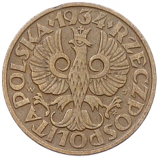 2 гроша 1934 года Польша — Фото №2
