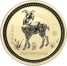 100 долларов 2003 года Австралия «Китайский гороскоп — Год козы» — Фото №1