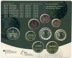 Набор из 9 евромонет 2016 года J Германия — Фото №2