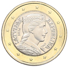 1 евро 2014 года Латвия — Фото №1