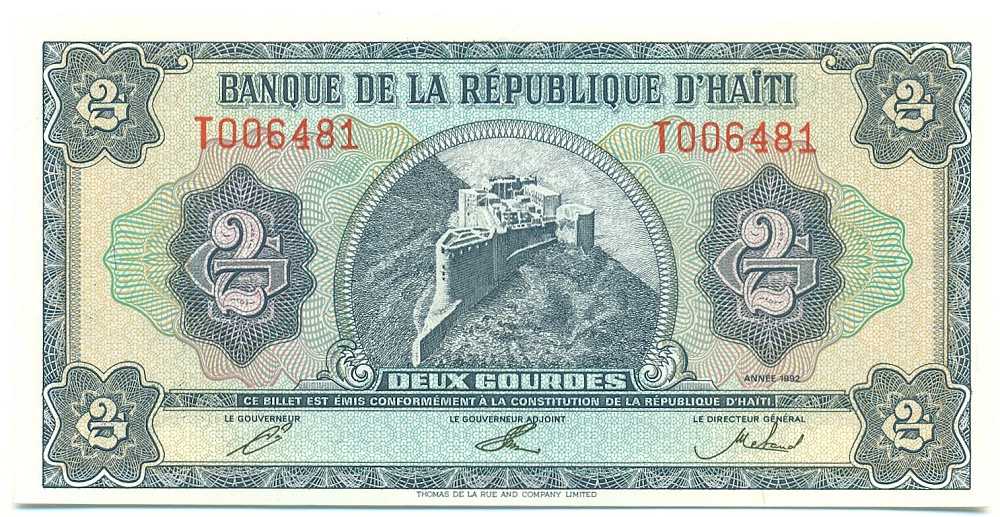2 гурда 1992 года Гаити — Фото №1
