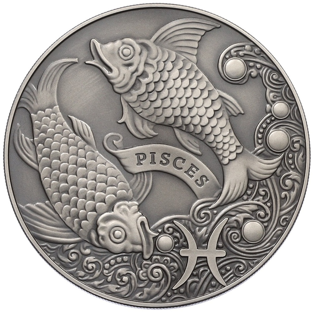 1 рубль 2014 года Белоруссия «Знаки зодиака — Рыбы» — Фото №1