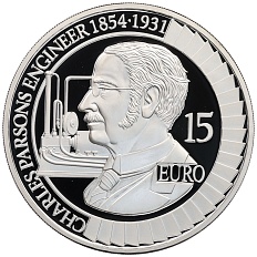 15 евро 2017 года Ирландия «Сэр Чарлз Алджернон Парсонс» — Фото №1