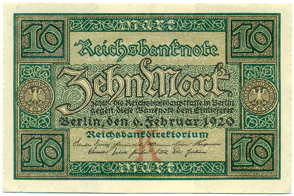 10 марок 1920 года Германия — Фото №1