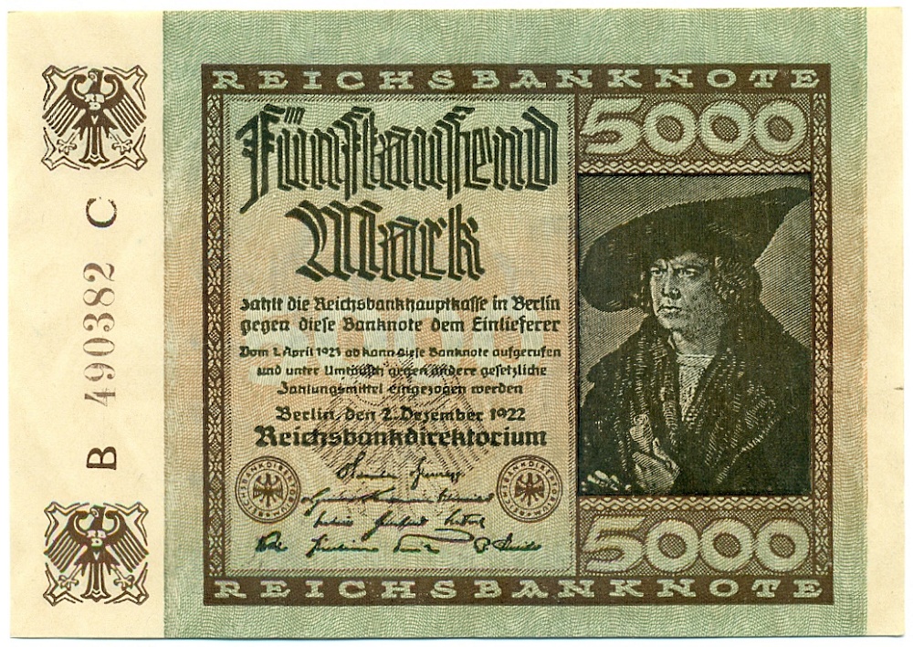 5000 марок 1922 года Германия — Фото №1