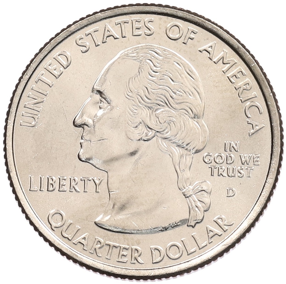 1/4 доллара (25 центов) 2008 года D США «Штаты и территории — Оклахома» — Фото №2