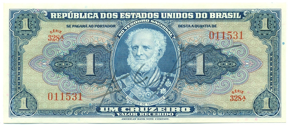 1 крузейро 1944 года Бразилия — Фото №1