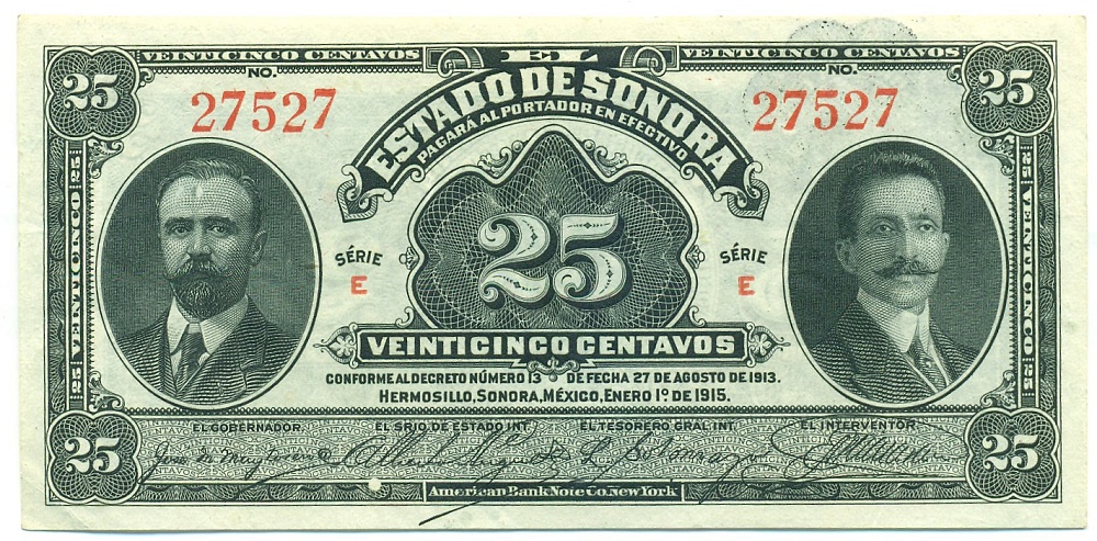 25 сентаво 1915 года Мексика — Фото №1