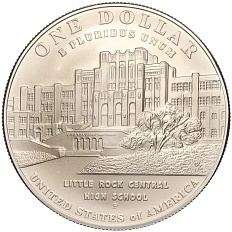 1 доллар 2007 года P США «Десегрегация в образовании — Школа в Литл-Рок» — Фото №2
