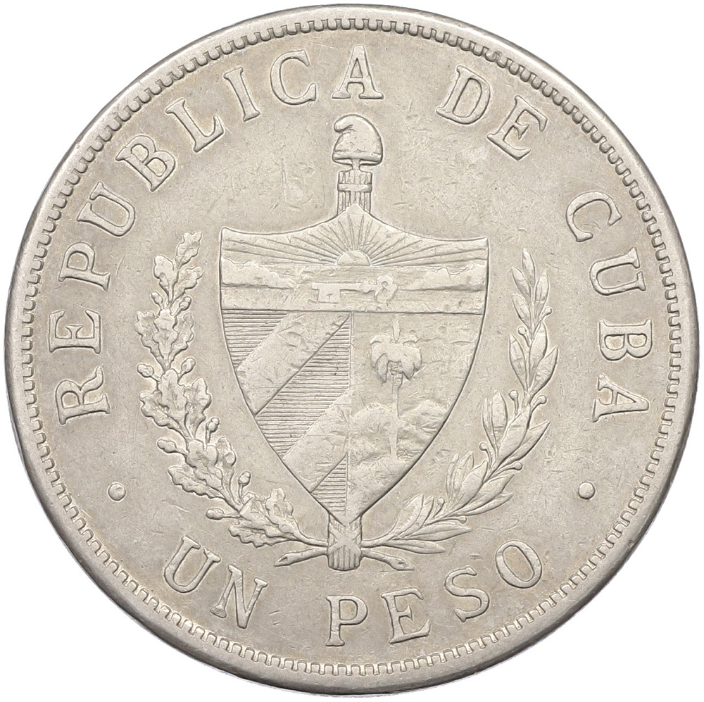 1 песо 1916 года Куба — Фото №2