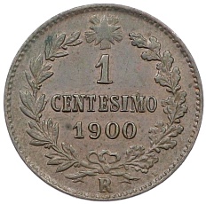 1 чентезимо 1900 года Италия — Фото №1