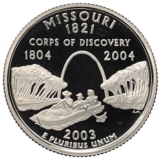 1/4 доллара (25 центов) 2003 года S США «Штаты и территории — Миссури» — Фото №1