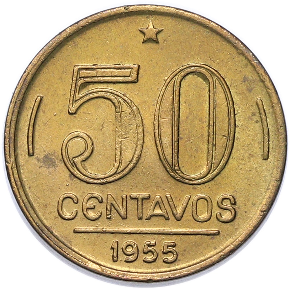 50 сентаво 1955 года Бразилия — Фото №1
