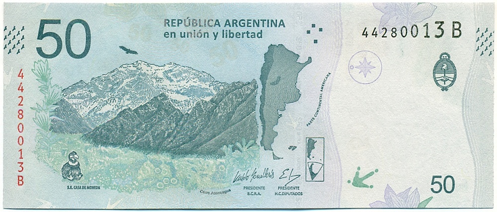 50 песо 2020 года Аргентина — Фото №2
