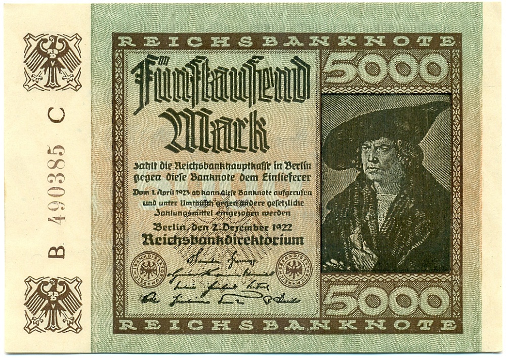 5000 марок 1922 года Германия — Фото №1
