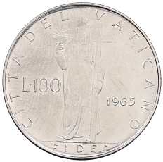 100 лир 1965 года Ватикан — Фото №1