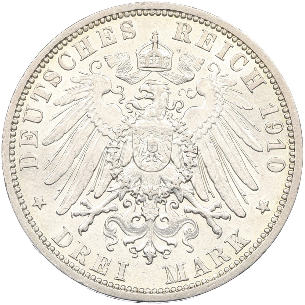 3 марки 1910 года A Германия (Гессен) — Фото №2