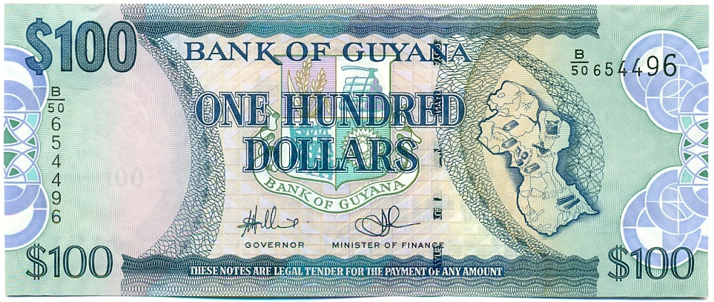 100 долларов 2009 года Гайана — Фото №1