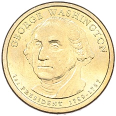 1 доллар 2007 года (Р) США «1-й президент США Джордж Вашингтон» — Фото №1