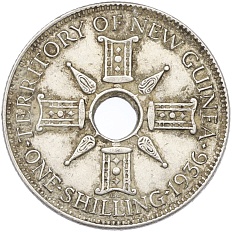 1 шиллинг 1936 года Британская Новая Гвинея — Фото №1