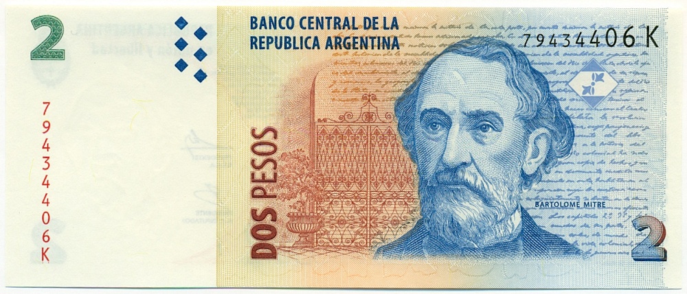 2 песо 2010 года Аргентина — Фото №1