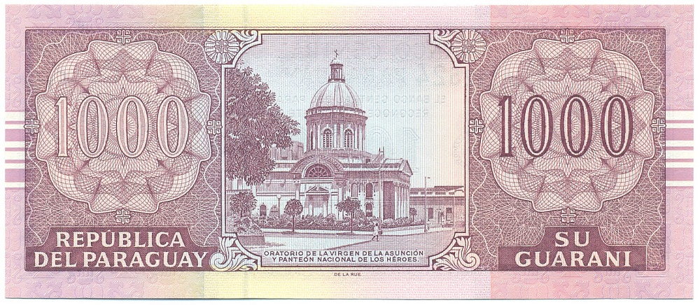 1000 гуарани 2005 года Парагвай — Фото №2