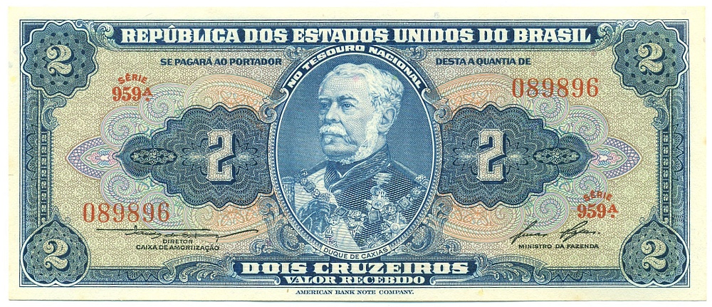 2 крузейро 1954 года Бразилия — Фото №1