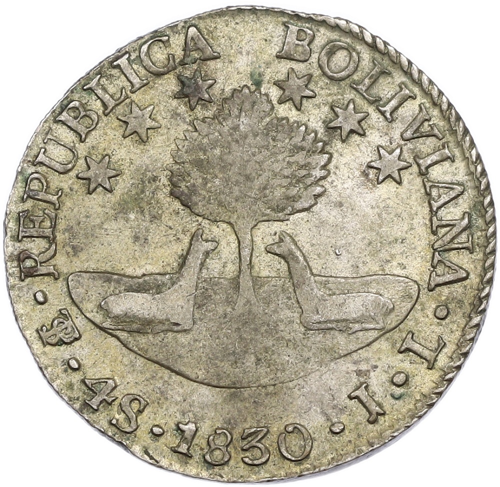 4 соля 1830 года Боливия — Фото №1