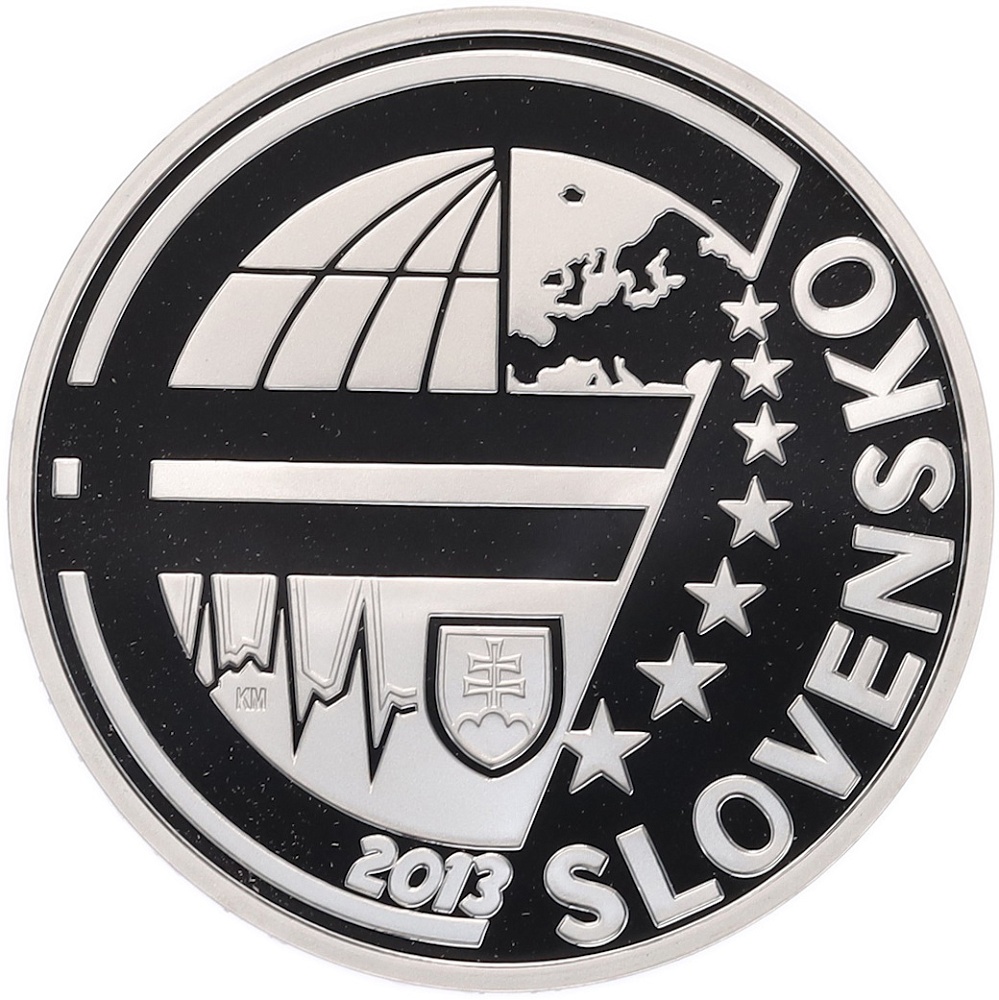 10 евро 2013 года Словакия «20 лет Национальному банку Словакии» — Фото №2