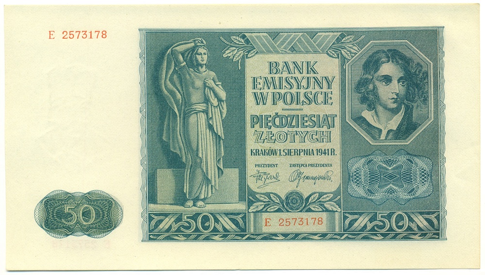 50 злотых 1941 года Польша — Фото №1