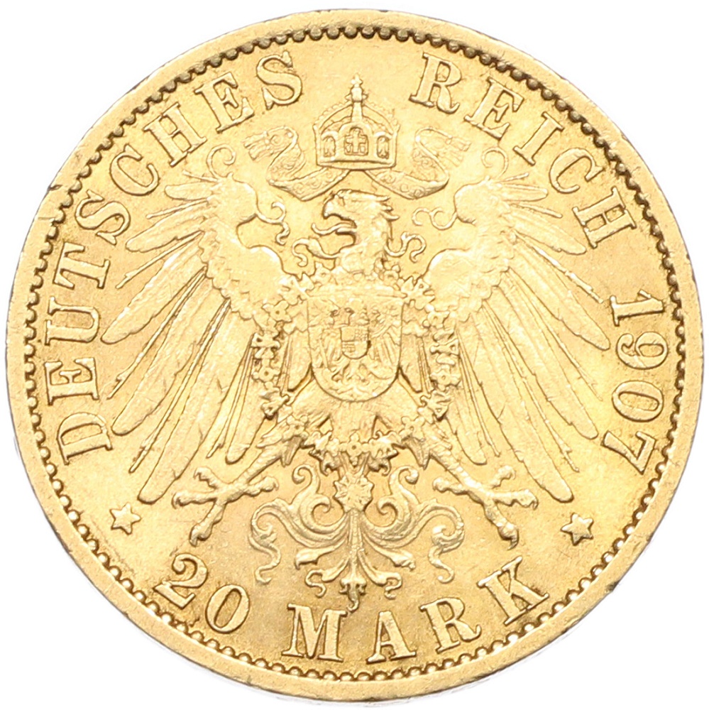 20 марок 1907 года Германия (Пруссия) — Фото №2