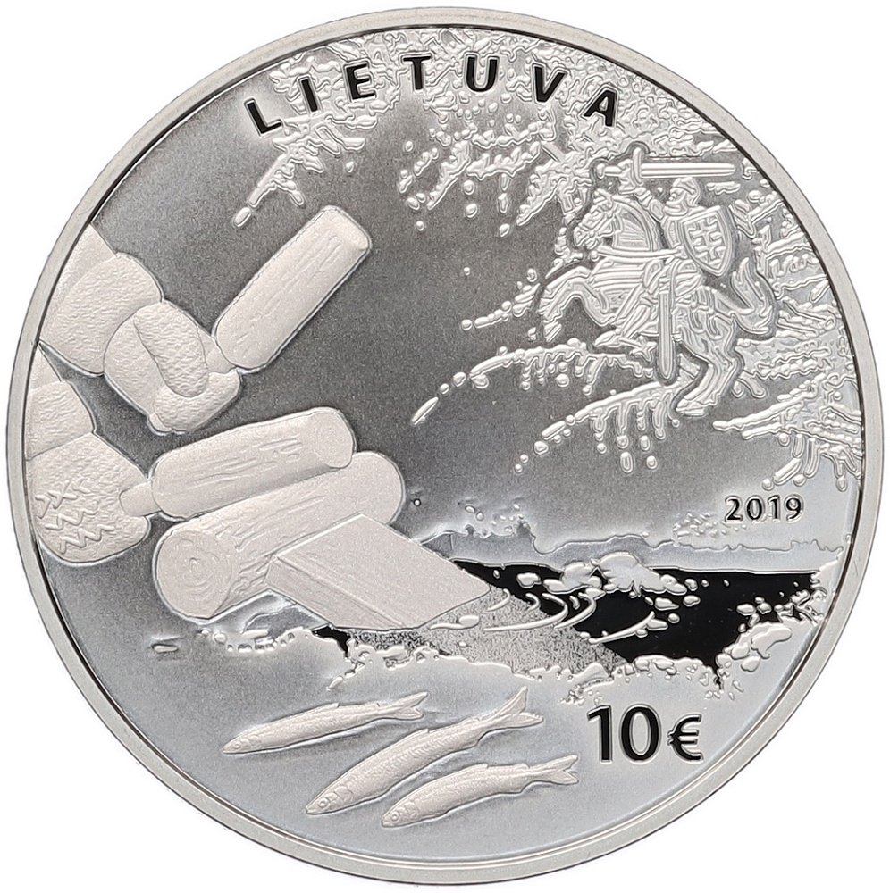 10 евро 2019 года Литва «Ловля корюшки» — Фото №2