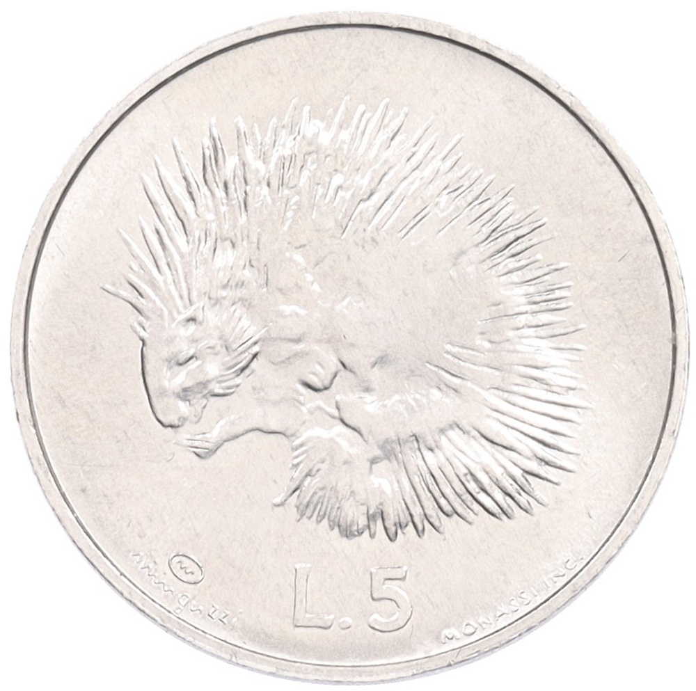 5 лир 1974 года Сан-Марино — Фото №1