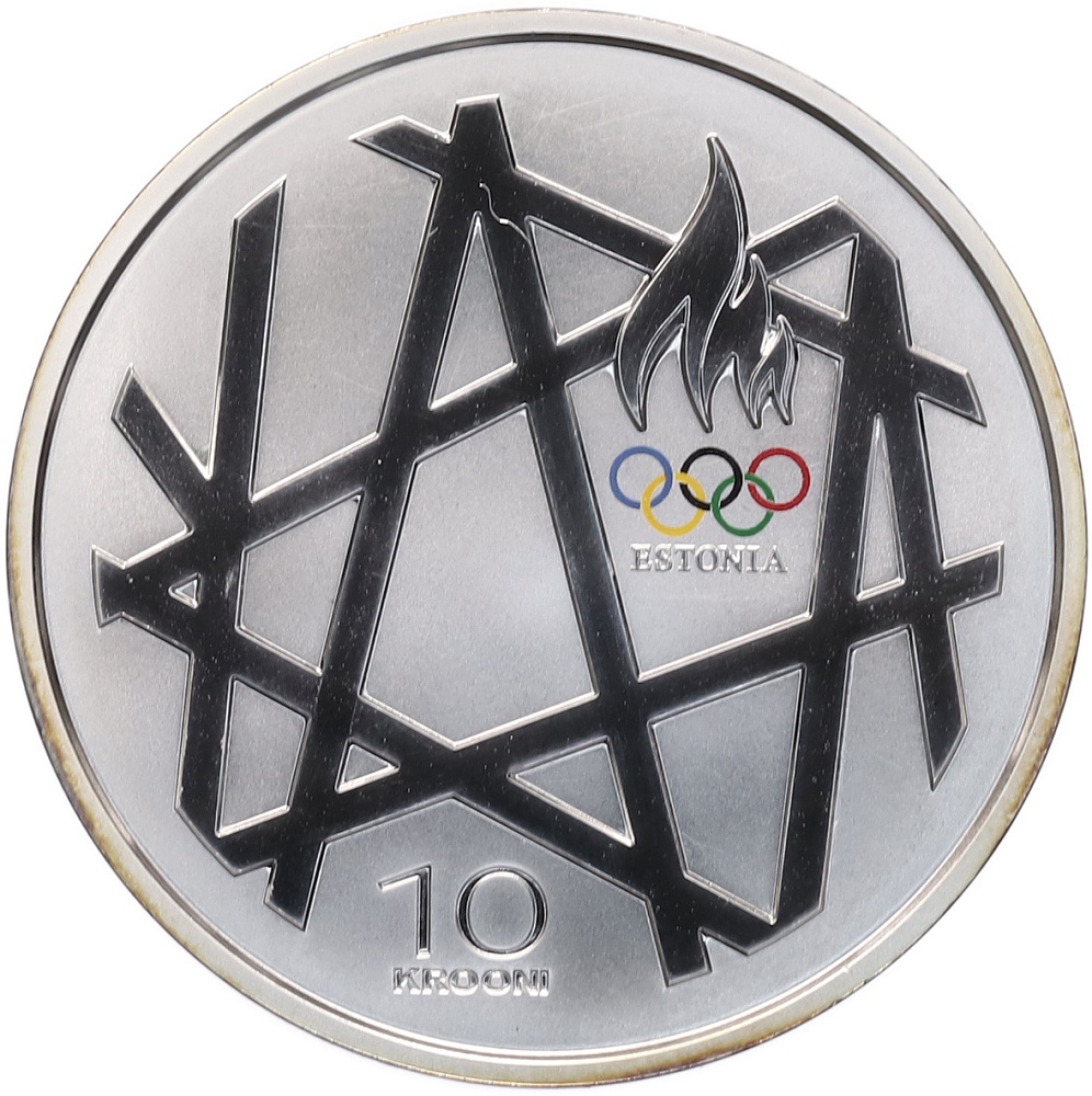 10 крон 2008 года Эстония «XXIX летние Олимпийские игры в Пекине» — Фото №1