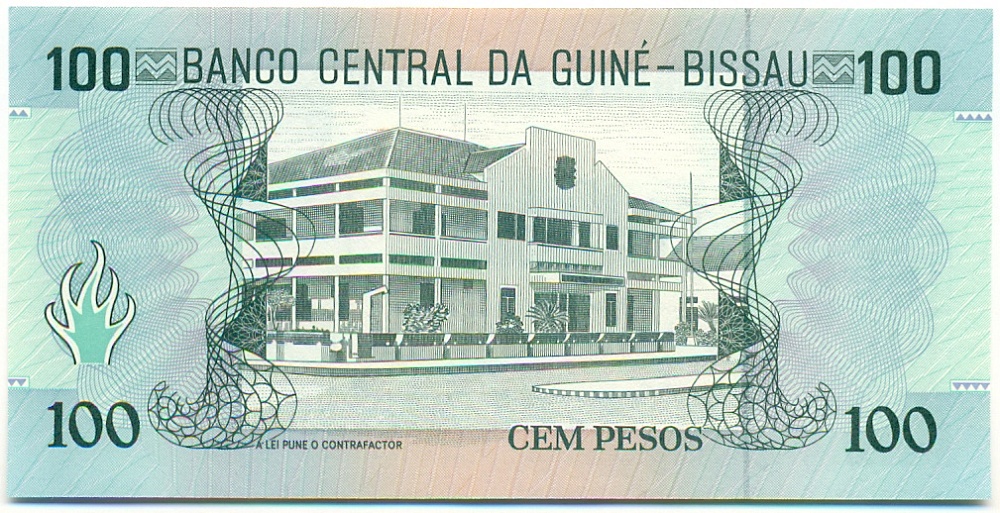 100 песо 1990 года Гвинея-Бисау — Фото №2