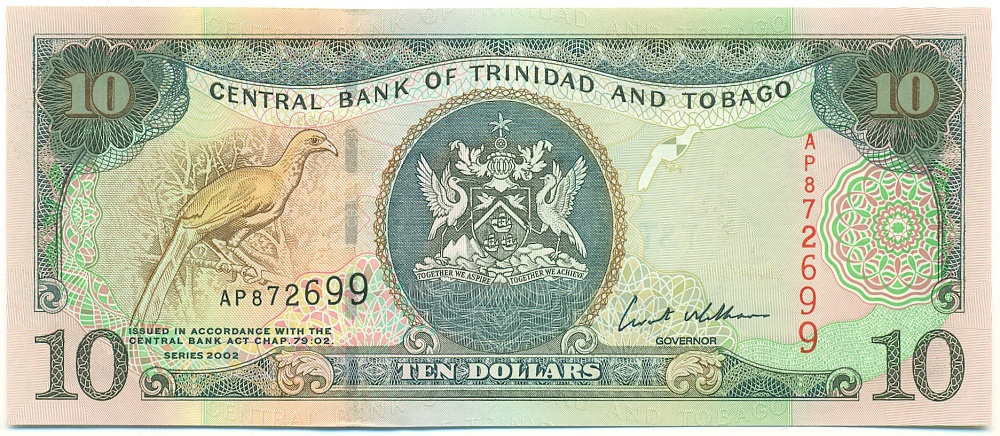 10 долларов 2002 года Тринидад и Тобаго — Фото №1