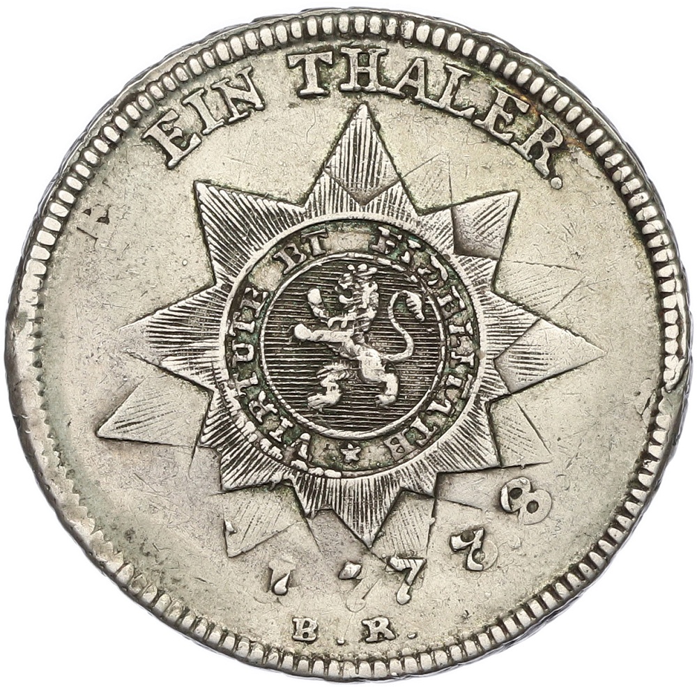 1 талер 1778 года Гессен-Кассель (Фредерик II) — Фото №2
