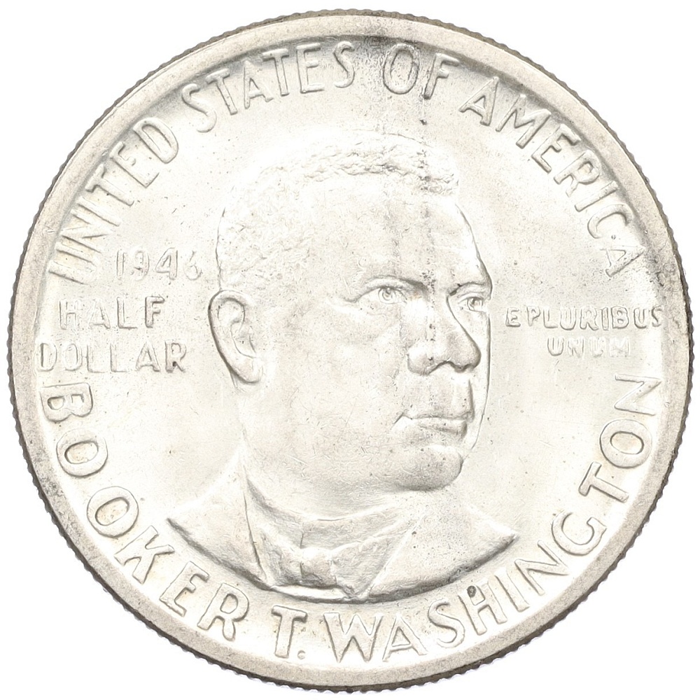 1/2 доллара (50 центов) 1946 года США «Букер Талиафер Вашингтон» — Фото №1