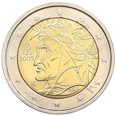 2 евро 2005 года Италия — Фото №1