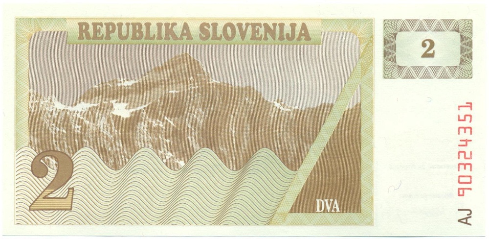 2 толара 1990 года Словения — Фото №1