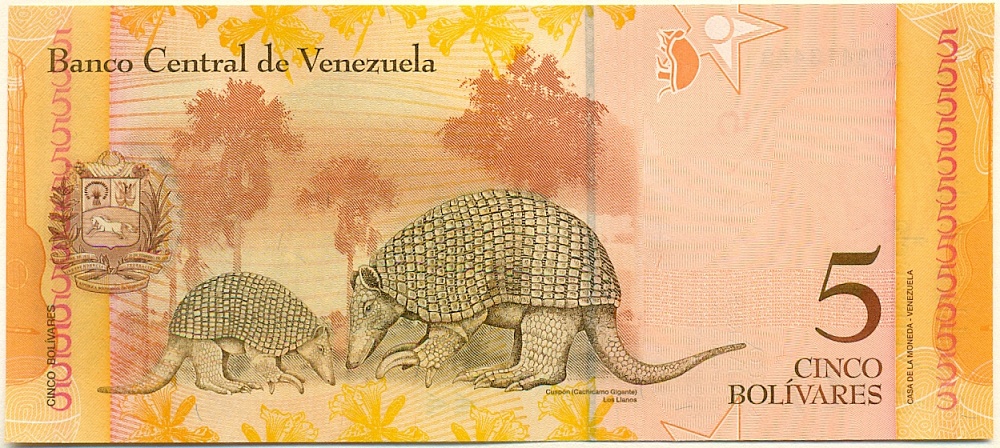 5 боливаров 2009 года Венесуэла — Фото №2