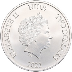 2 доллара 2021 года Ниуэ «Назад в будущее 2» — Фото №2