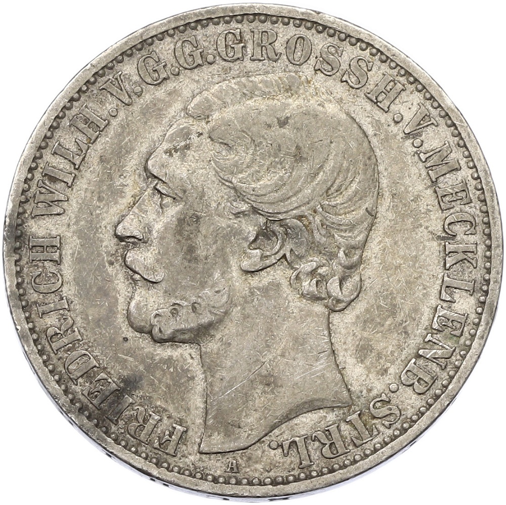 1 талер 1870 года Мекленбург-Стрелиц — Фото №1