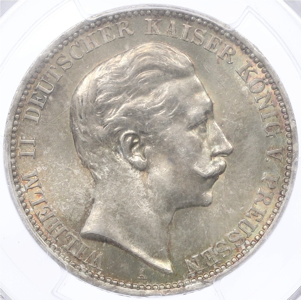 3 марки 1912 года Германия (Пруссия) в слабе PCGS (MS64) — Фото №1