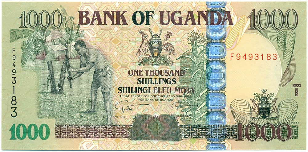 1000 шиллингов 2009 года Уганда — Фото №1