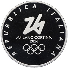 6 евро 2025 года Италия «Зимние Олимпийские игры 2026 года — Прыжки на лыжах с трамплина» — Фото №2